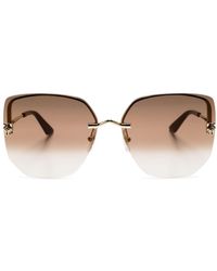 Cartier - Panthère Logo Butterfly-frame Sunglasses - Lyst