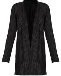 Pleats Please Issey Miyake - Pleated Cardi-Coat - Lyst