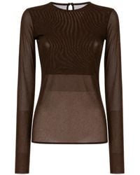 Co.Go - Sheer-Mesh T-Shirt - Lyst