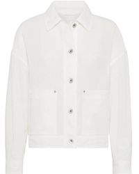 Brunello Cucinelli - Monili Chain-Detail Organza Jacket - Lyst