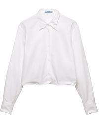 Prada - Shapeable Cotton Shirt - Lyst