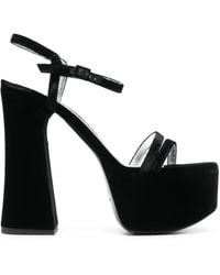 Philosophy Di Lorenzo Serafini - 140Mm Velvet-Finish Sandals - Lyst