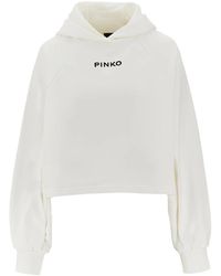 Pinko - Logo-Embroidered Hoodie - Lyst