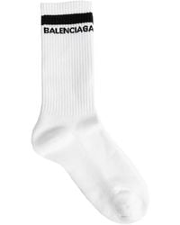 Balenciaga - Logo-Detail Knitted Socks - Lyst