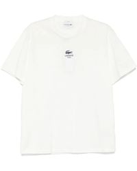 Lacoste - Signature-Print T-Shirt - Lyst