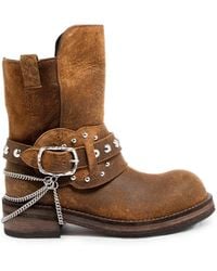 Ann Demeulemeester - Chain-Embellished Studded Boots - Lyst