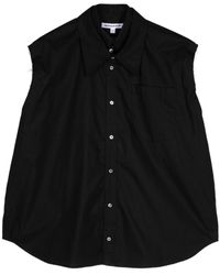 JORDANLUCA - Clover Sleeveless Cotton Shirt - Lyst