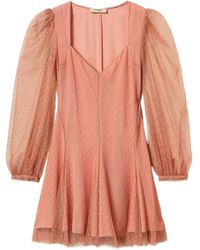 Twinset - Abito Corto Con Maniche A Palloncino - Lyst
