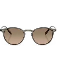 Oliver Peoples - Riley Round-Frame Sunglasses - Lyst