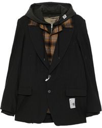 Maison Mihara Yasuhiro - Kapuzenjacke Im Layering-Look - Lyst