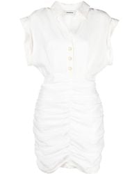 Sandro - Ruched Woven Minidress - Lyst