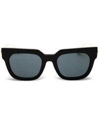 Etro - Lunettes De Soleil À Monture Rectangulaire Et Ornement Pegaso - Lyst