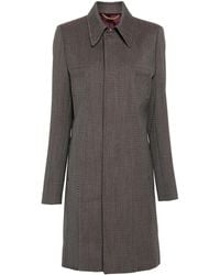 Victoria Beckham - Jacquard Single-Breasted Coat - Lyst