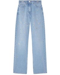 Versace - Embellished High-Waist Jeans - Lyst