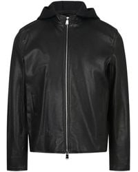 Dondup - Hooded Leather Jacket - Lyst