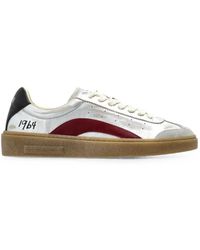 DSquared² - Metallic-Effect Leather Sneakers - Lyst