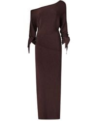 Pinko - Ribbed One-Shoulder Dress - Lyst