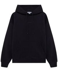 MSGM - Graphic-Print Drawstring Hoodie - Lyst