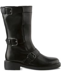 Högl - Billie Buckle-Embellished Leather Biker Boots - Lyst