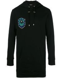 Balmain - Embroidered Side Zip Hoodie - Lyst