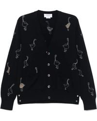 Thom Browne - Intarsia-Knit Virgin Wool Cardigan - Lyst