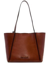 The Bridge - Leather Removable-Pouch Tote Bag - Lyst