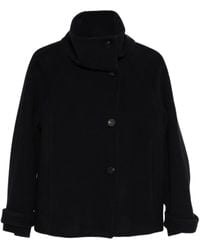 Peserico - High-Neck Buttoned Jacket - Lyst