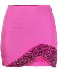 Patrizia Pepe - Bead-detailing High-waisted Miniskirt - Lyst