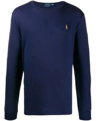 Polo Ralph Lauren - Logo Embroidered Long-Sleeve T-Shirt - Lyst