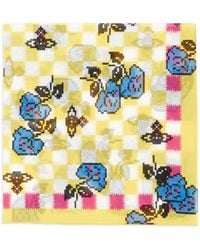 Vivienne Westwood - Orb Pixelated Floral-Print Scarf - Lyst