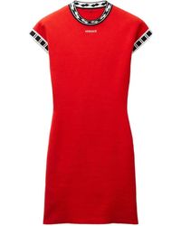Versace - Cotton Knit Mini Dress - Lyst