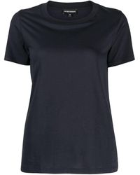 Emporio Armani - Round-neck Cotton T-shirt - Lyst