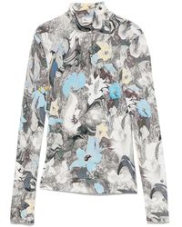 Tory Burch - Shirt With Floral Pattern - Lyst