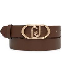 Liu Jo - Logo-Plaque Leather Belt - Lyst