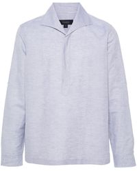 Sease - Half-button Mélange Shirt - Lyst