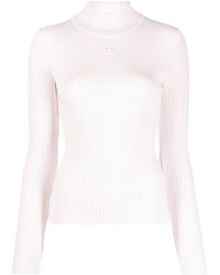 Courreges - Ribbed-knit Roll Neck Jumper - Lyst