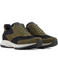 Giorgio Armani - Panelled Sneakers - Lyst