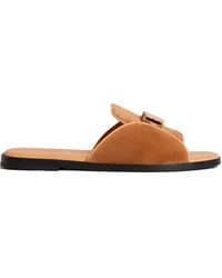 Agnona - Suede Sandals - Lyst