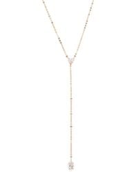 Anita Ko - 18Kt Rose Diamond Lariat Necklace - Lyst