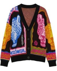 FARM Rio - Cardigan En Maille À Motif Panthers - Lyst