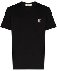 Maison Kitsuné - Embroidered Fox Head T-shirt - Lyst