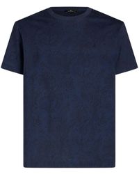 Etro - T-Shirt mit Paisleymuster - Lyst