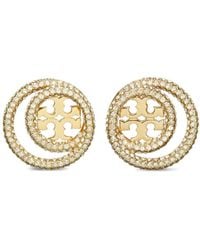 Tory Burch - Pendientes Miller con anillo doble - Lyst
