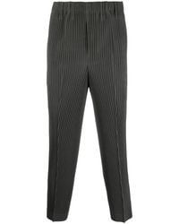 Homme Plissé Issey Miyake - Ribbed-detailing Elasticated-waist Trousers - Lyst