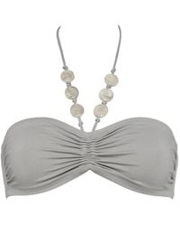 Eres - Lana Bead-Embellished Ruched Bikini Top - Lyst