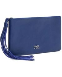 Bimba Y Lola - Electric Leather Clutch Bag With Medium Zipper Closure - Lyst