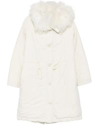 Yves Salomon - Fur-collar Buttoned Jacket - Lyst