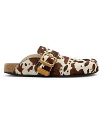 AllSaints - Mules Staffa À Imprimé Animalier Et Boucles - Lyst