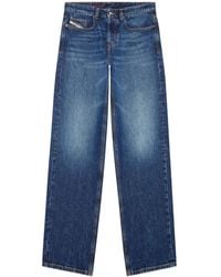 DIESEL - Jean D-Macro À Patch Logo - Lyst