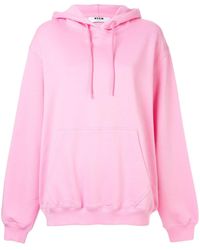 MSGM Felpa con stampa - Rosa